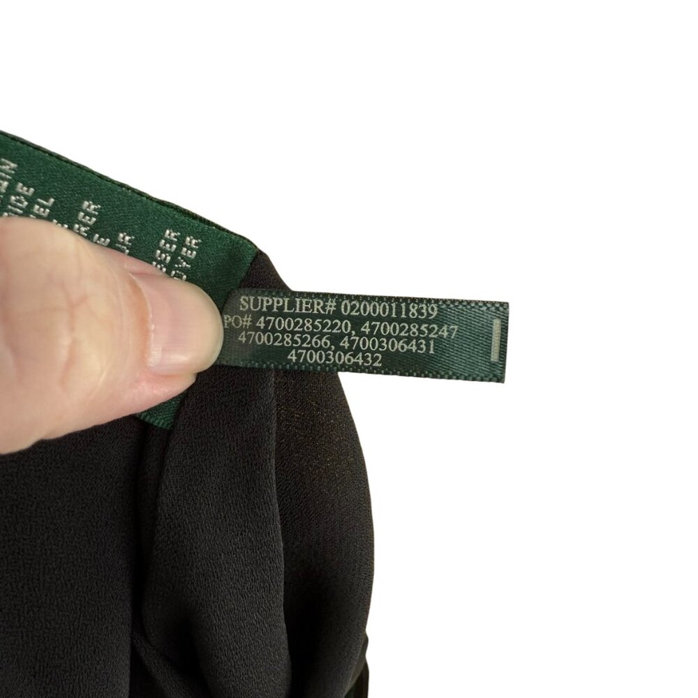 Lauren Ralph Lauren Addie Skirt 6P Petite Black Fringe Tiered Gatsby Flapper NWT - Picture 13 of 13